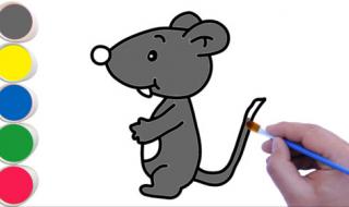 小老鼠上灯台之简笔画